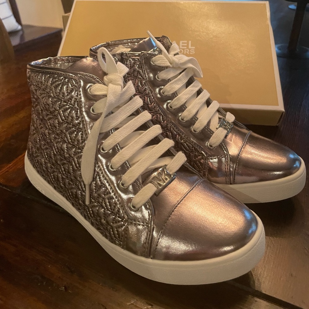Michael Kors high top shoe ivy comfort pewter